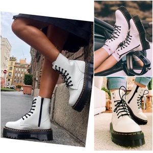 NWT Dr Martens JADON BOOT SMOOTH LEATHER PLATFORMS BLOGGER’S FAVORITE W8